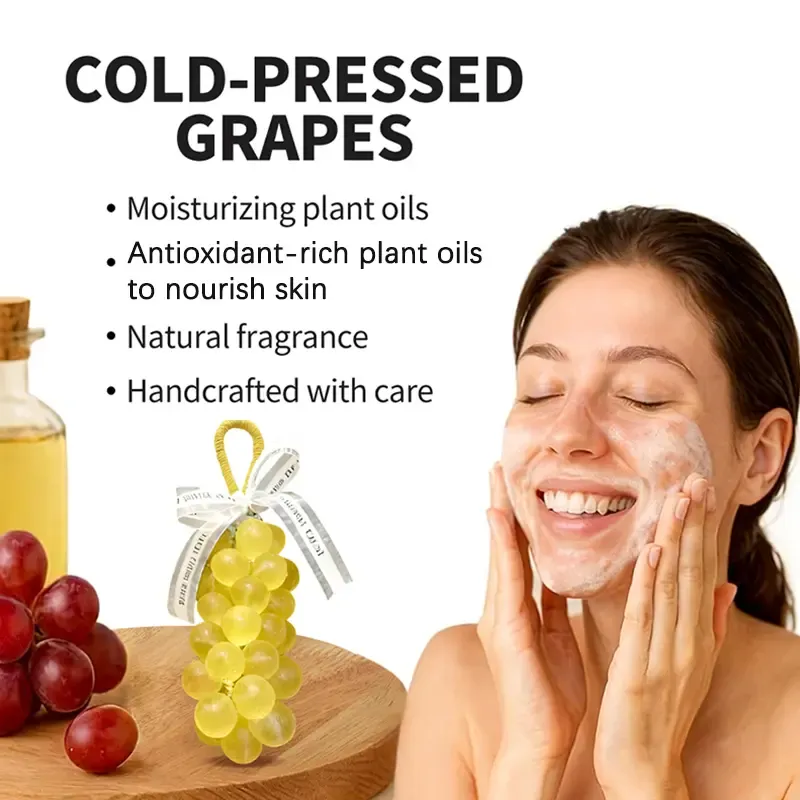 Handmade Grape-Shaped Soap Set