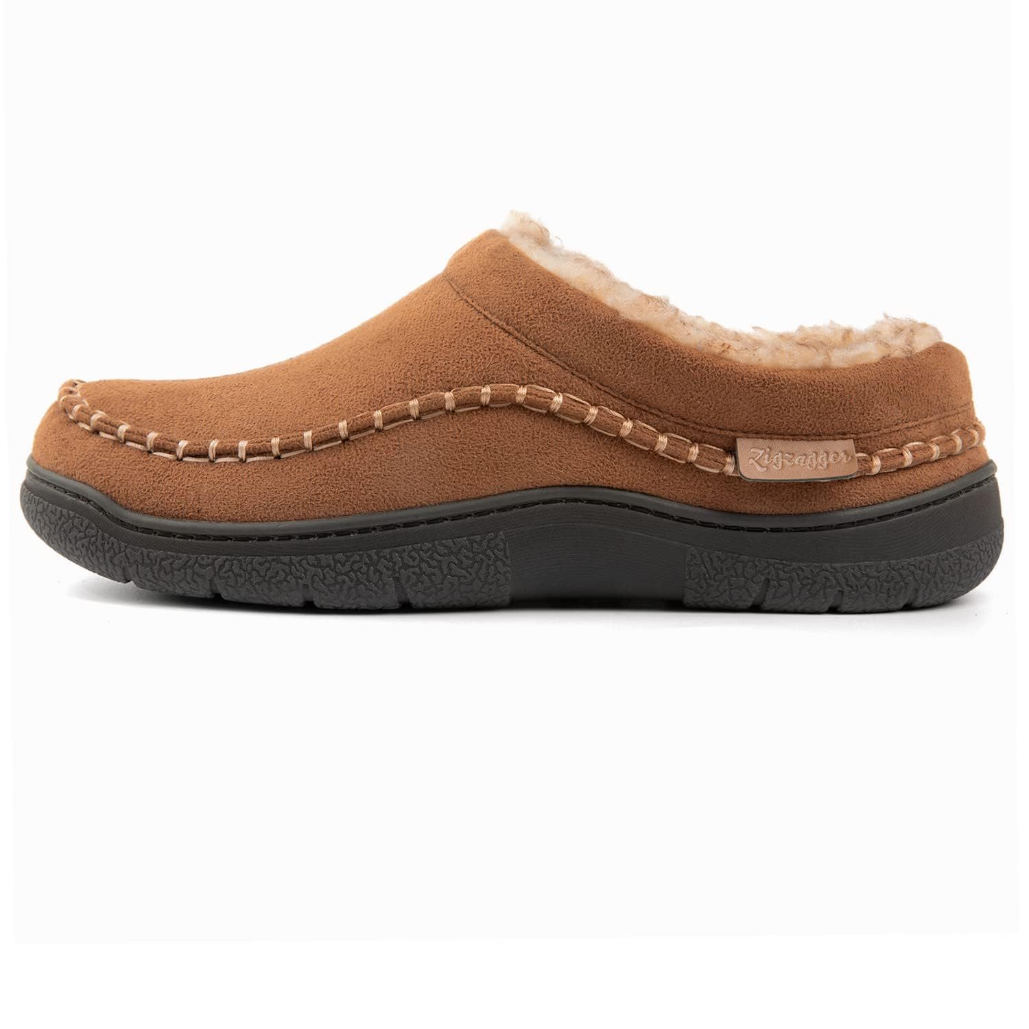 Men's Daily Non-Slip Warm Wide-Toe Plush Slippers