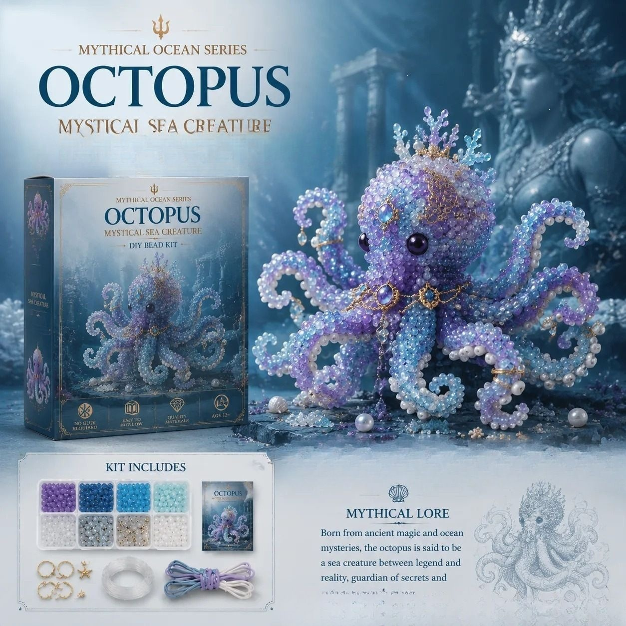 Mythical Ocean Octopus DIY bead kit style