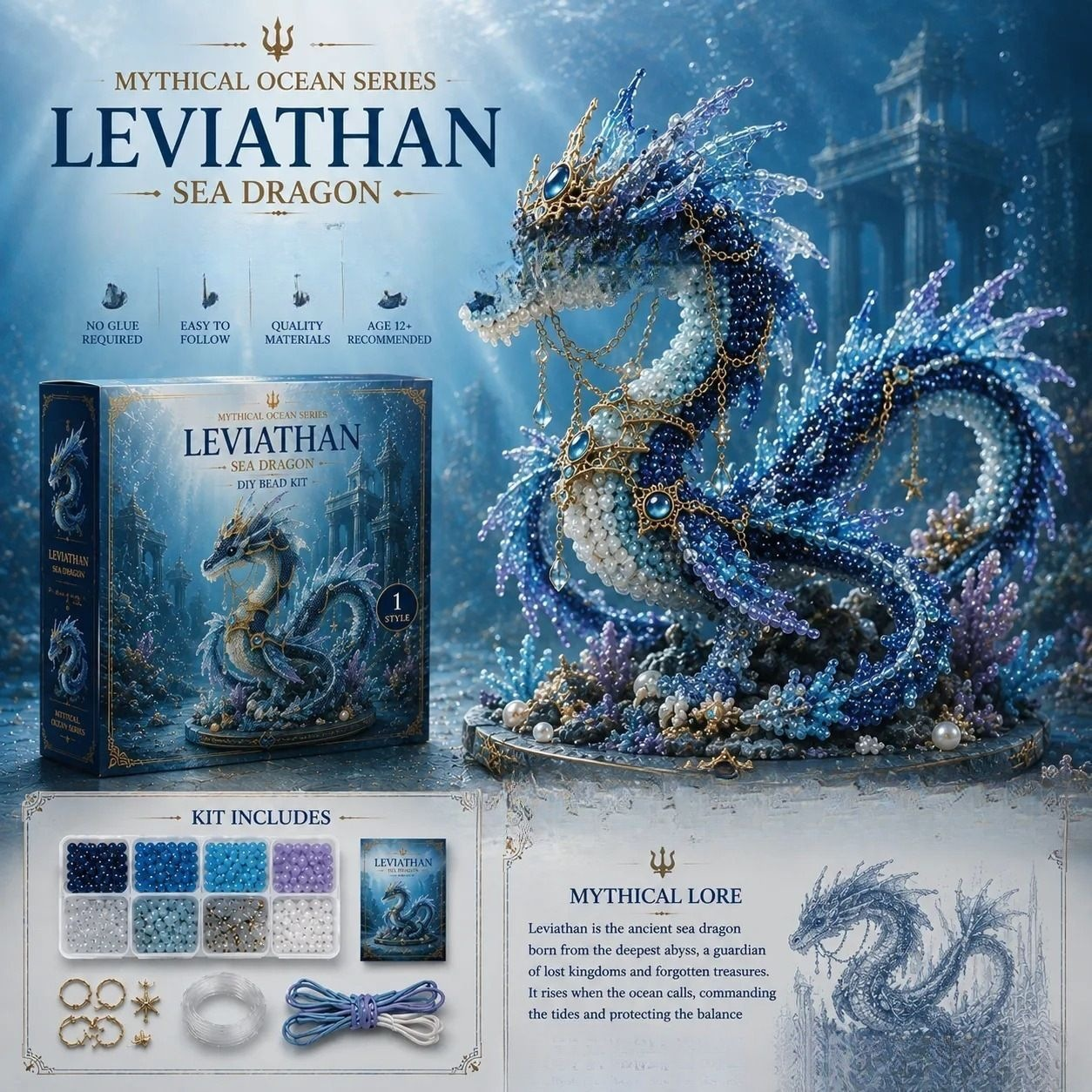 Mythical Ocean DIY Bead Kit Leviathan Sea Dragon style product image