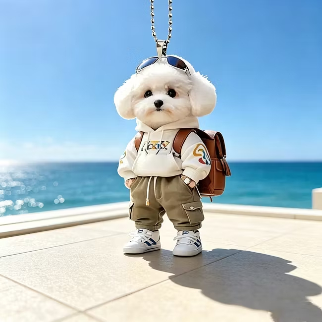 TODAY'S SPECIAL OFFER-50% OFF 🔥Internet-Famous Cartoon Teddy Dog 3D Keychain