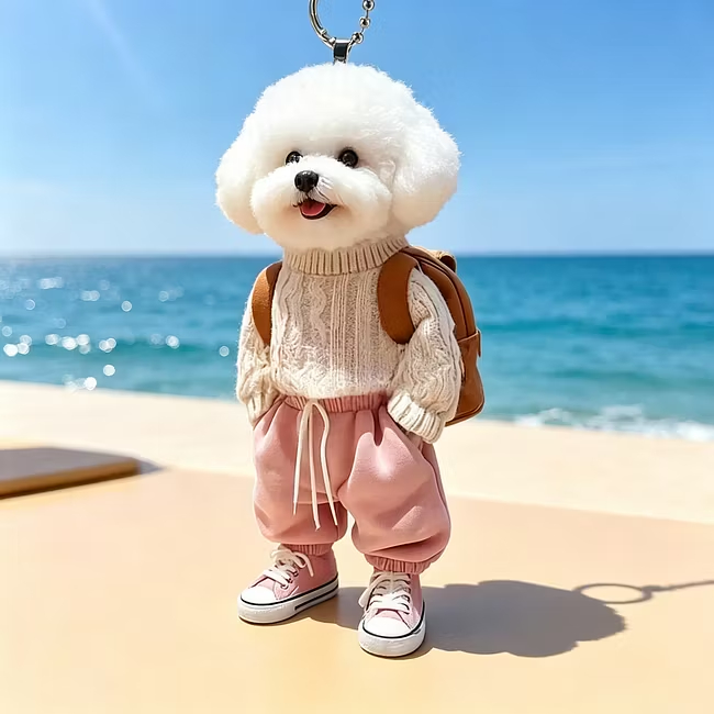 TODAY'S SPECIAL OFFER-50% OFF 🔥Internet-Famous Cartoon Teddy Dog 3D Keychain