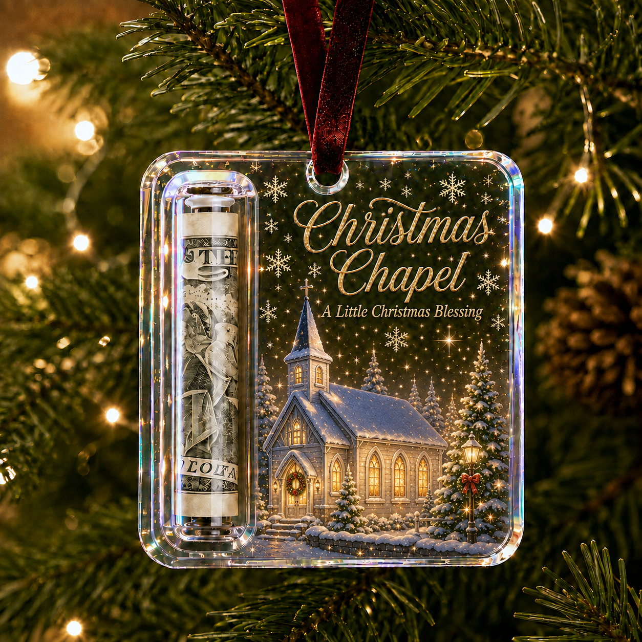 🔥LAST DAY 49% OFF - 🎄Christmas Cash Gift Ornament- Make Cash Feel Like A Real Christmas Gift💵
