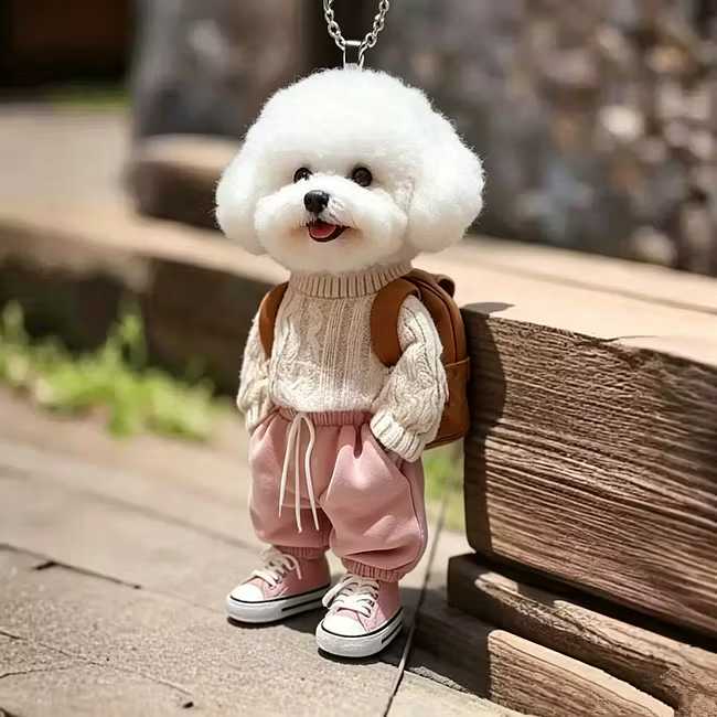 TODAY'S SPECIAL OFFER-50% OFF 🔥Internet-Famous Cartoon Teddy Dog 3D Keychain