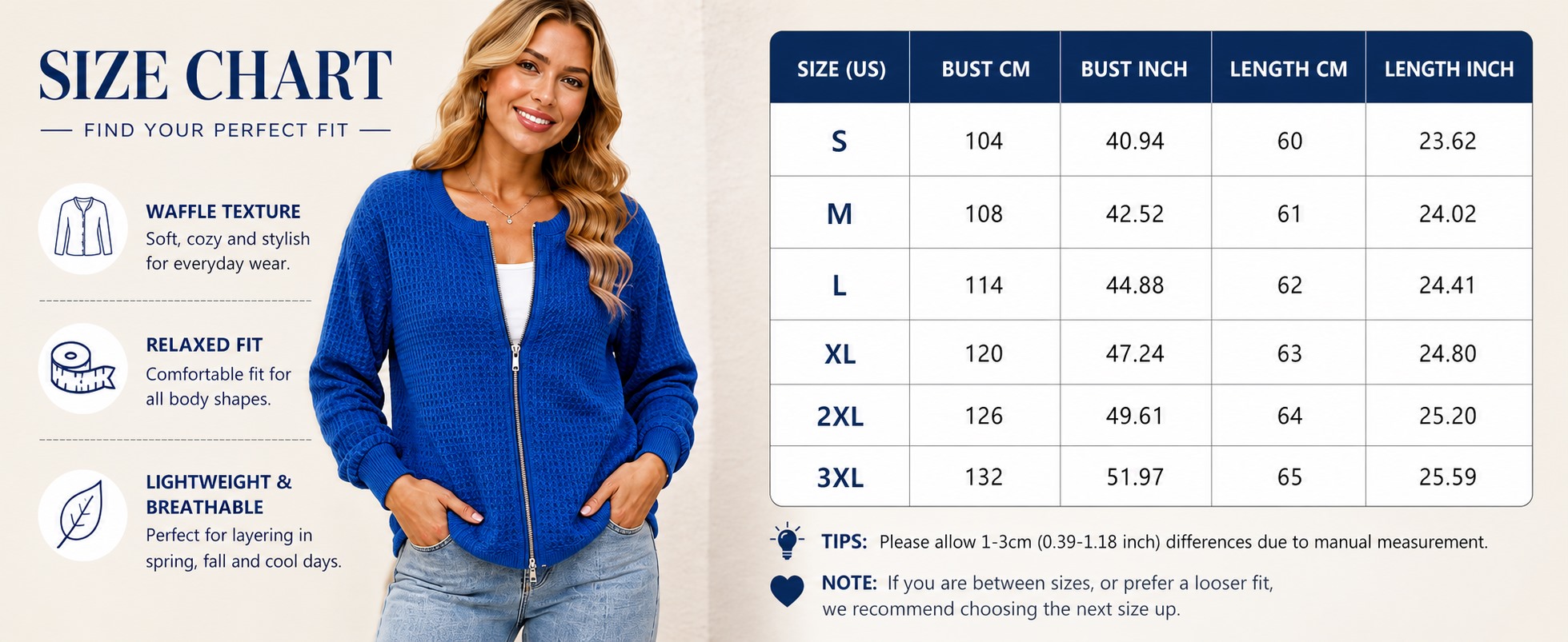 Women's yellow waffle-knit zip-up cardigan &mdash; product detail