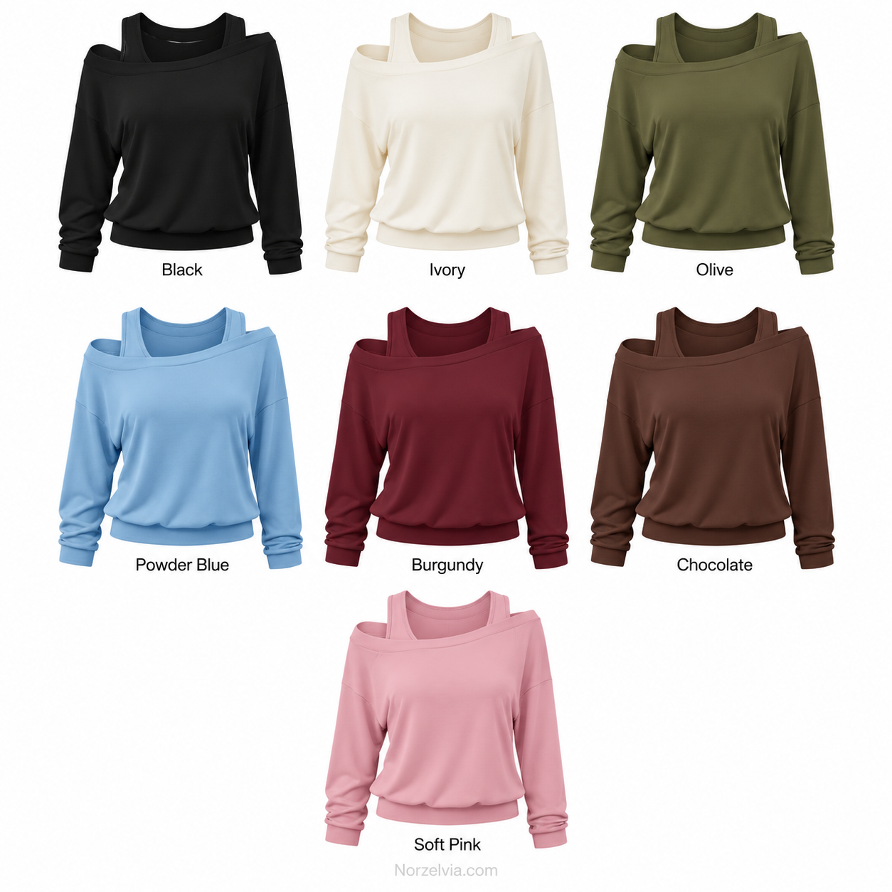 Women's Built-In Bra Layered Long Sleeve Top