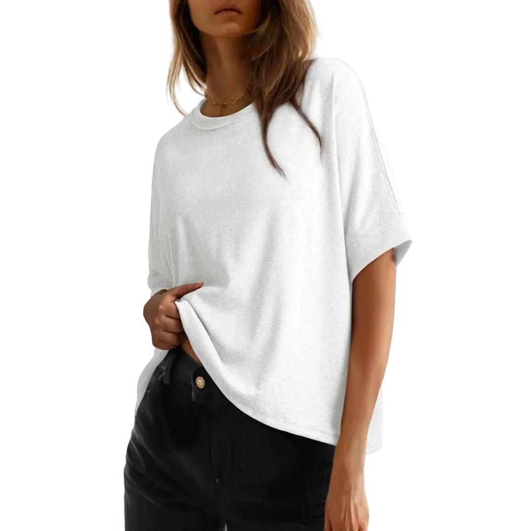 Women's Tops for Women 2026 Loose Oversized Basic Tee Comfortable Soft Fabric Flattering Fit - Womenswear