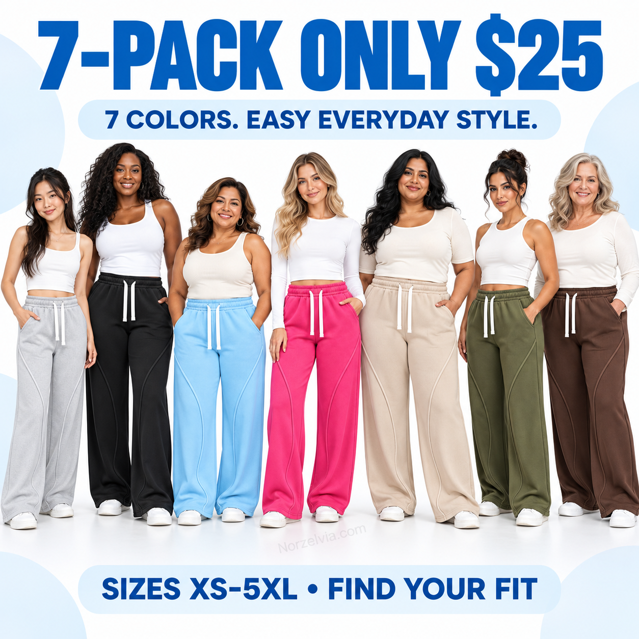 Women's Ribbed Wide-Leg Drawstring Pants