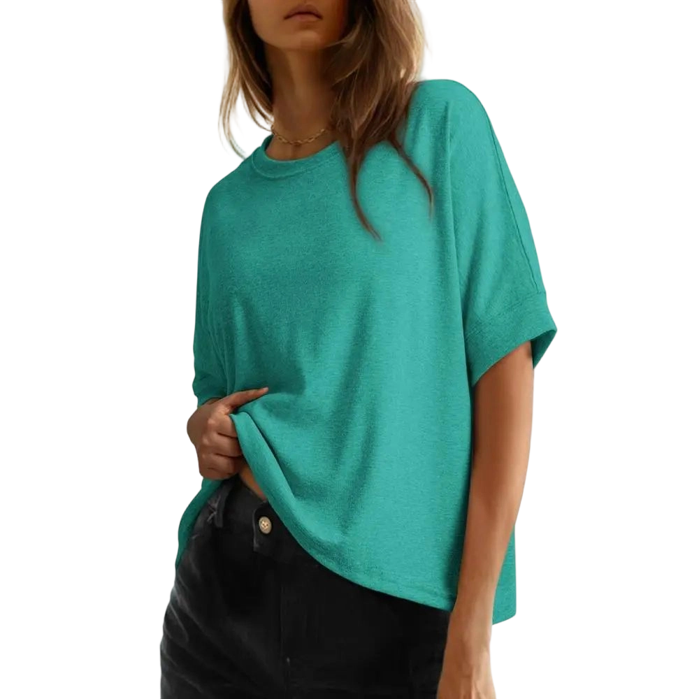 Women's Tops for Women 2026 Loose Oversized Basic Tee Comfortable Soft Fabric Flattering Fit - Womenswear