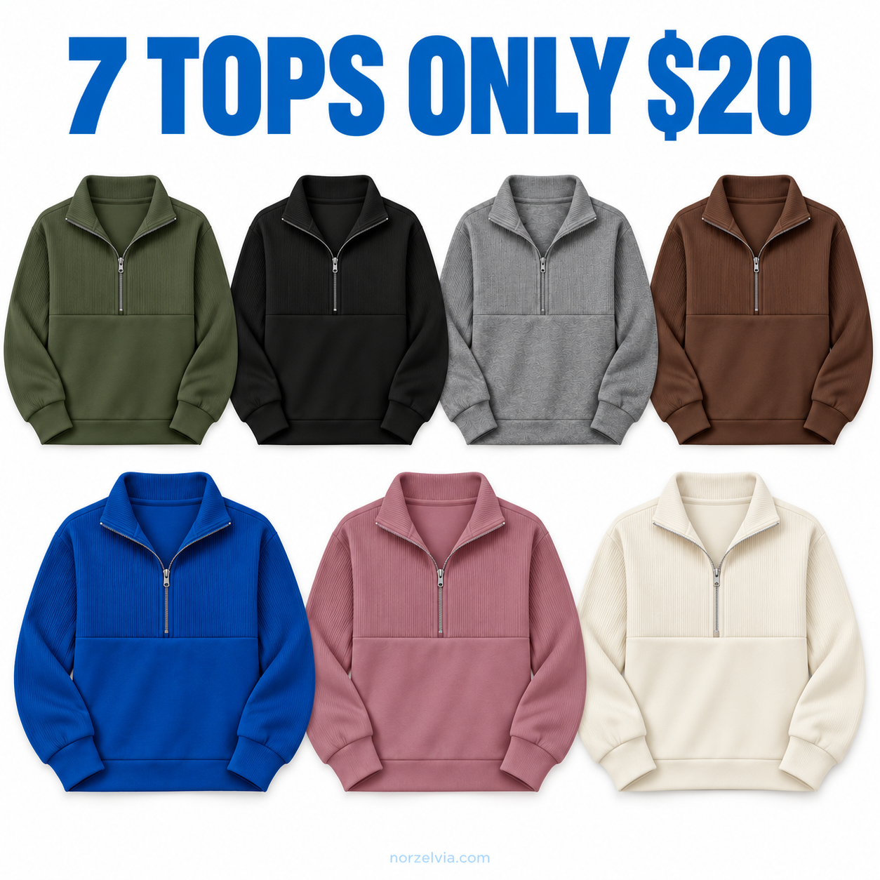 Women's Ribbed Half-Zip Top & Jogger Set | Matching Sets or Separates