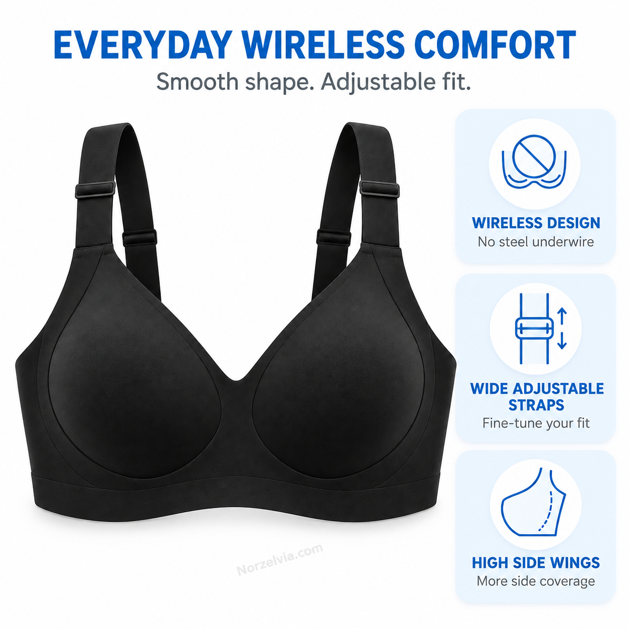 Everyday Wireless V-Neck Comfort Bra