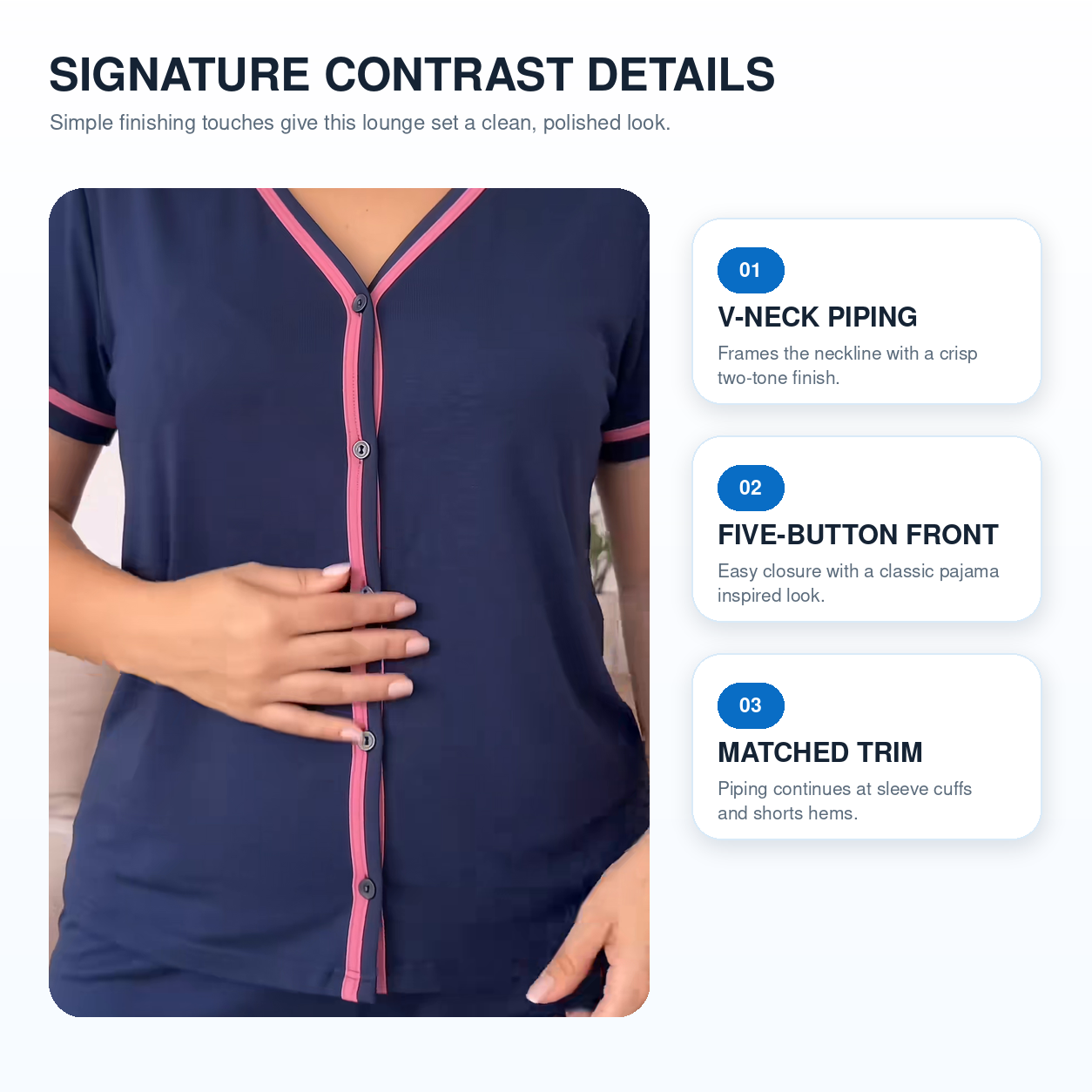 Women's Soft Stretch Button-Front Pajama Lounge Set Multipack - Short Sleeve Top & Shorts