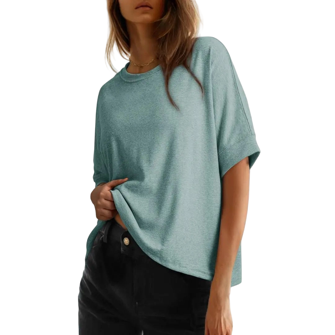 Women's Tops for Women 2026 Loose Oversized Basic Tee Comfortable Soft Fabric Flattering Fit - Womenswear
