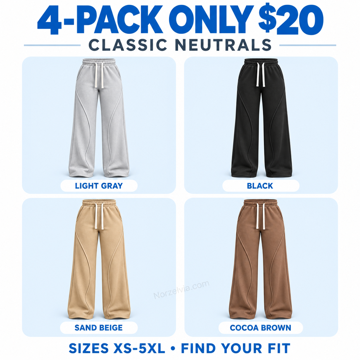 Women's Ribbed Wide-Leg Drawstring Pants