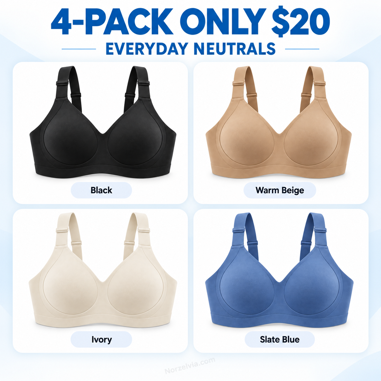 Everyday Wireless V-Neck Comfort Bra