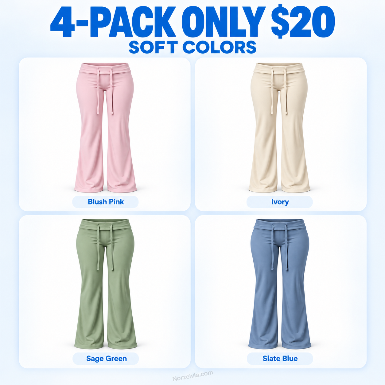 Women's Low-Rise Foldover Drawstring Pants