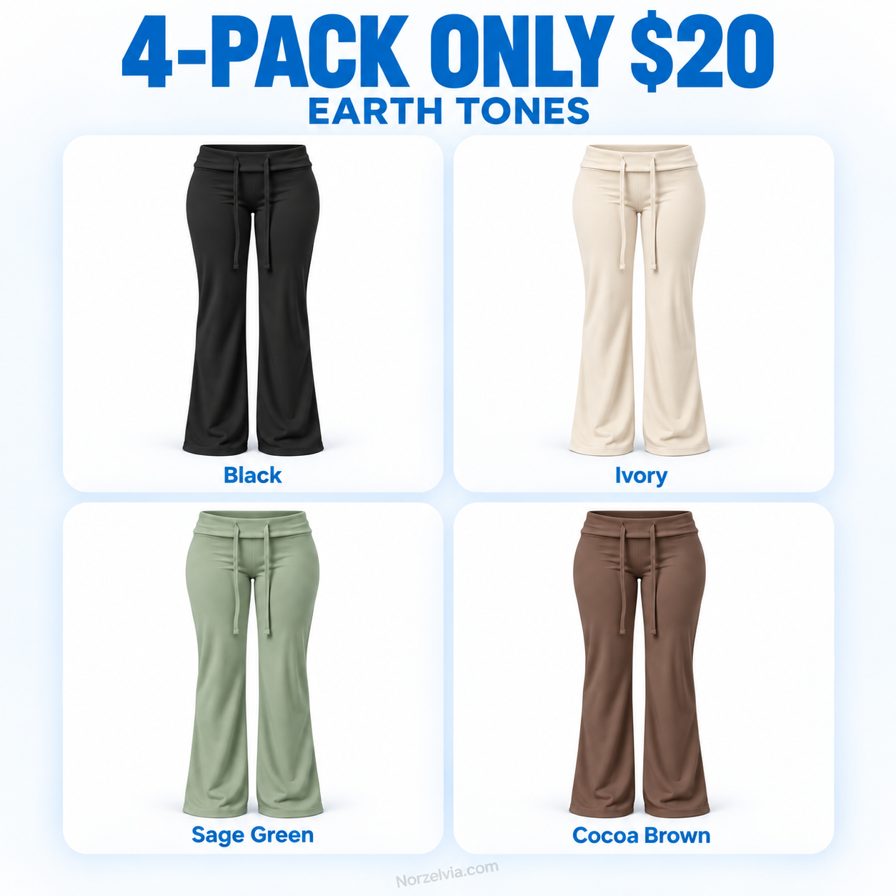 Women's Low-Rise Foldover Drawstring Pants