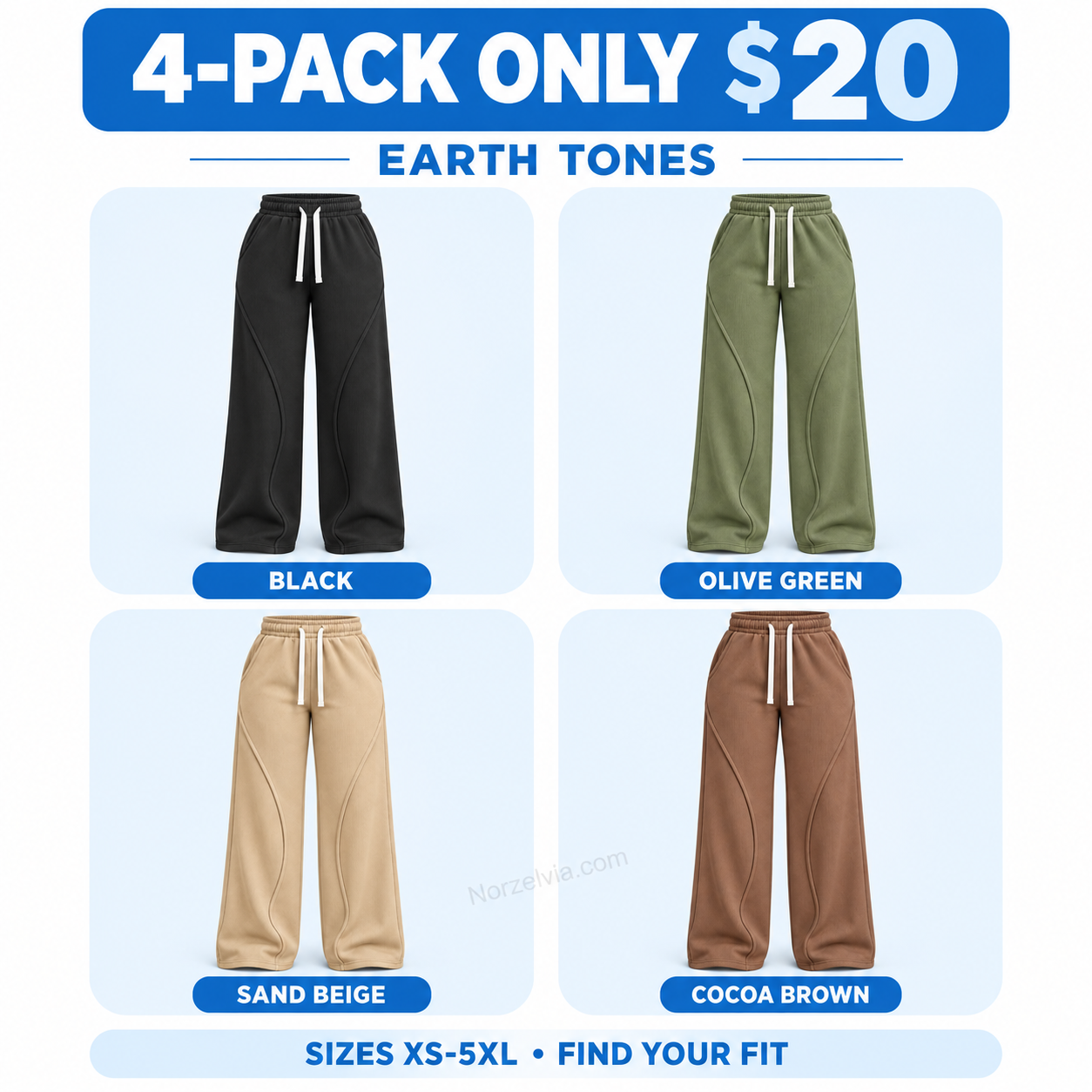 Women's Ribbed Wide-Leg Drawstring Pants