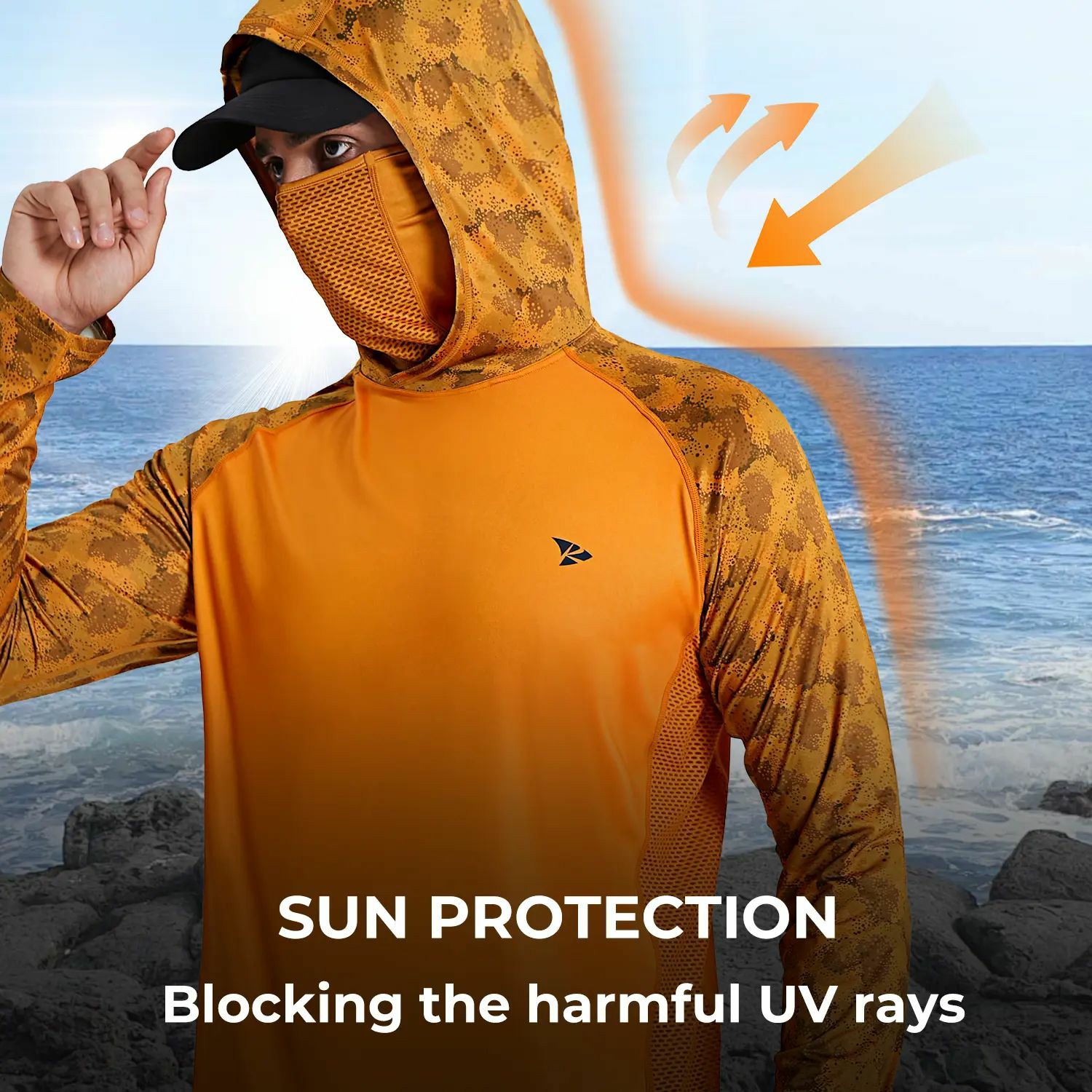 ☀️Men’s UPF 50+ Sun Protection Hoodie with UV Detection
