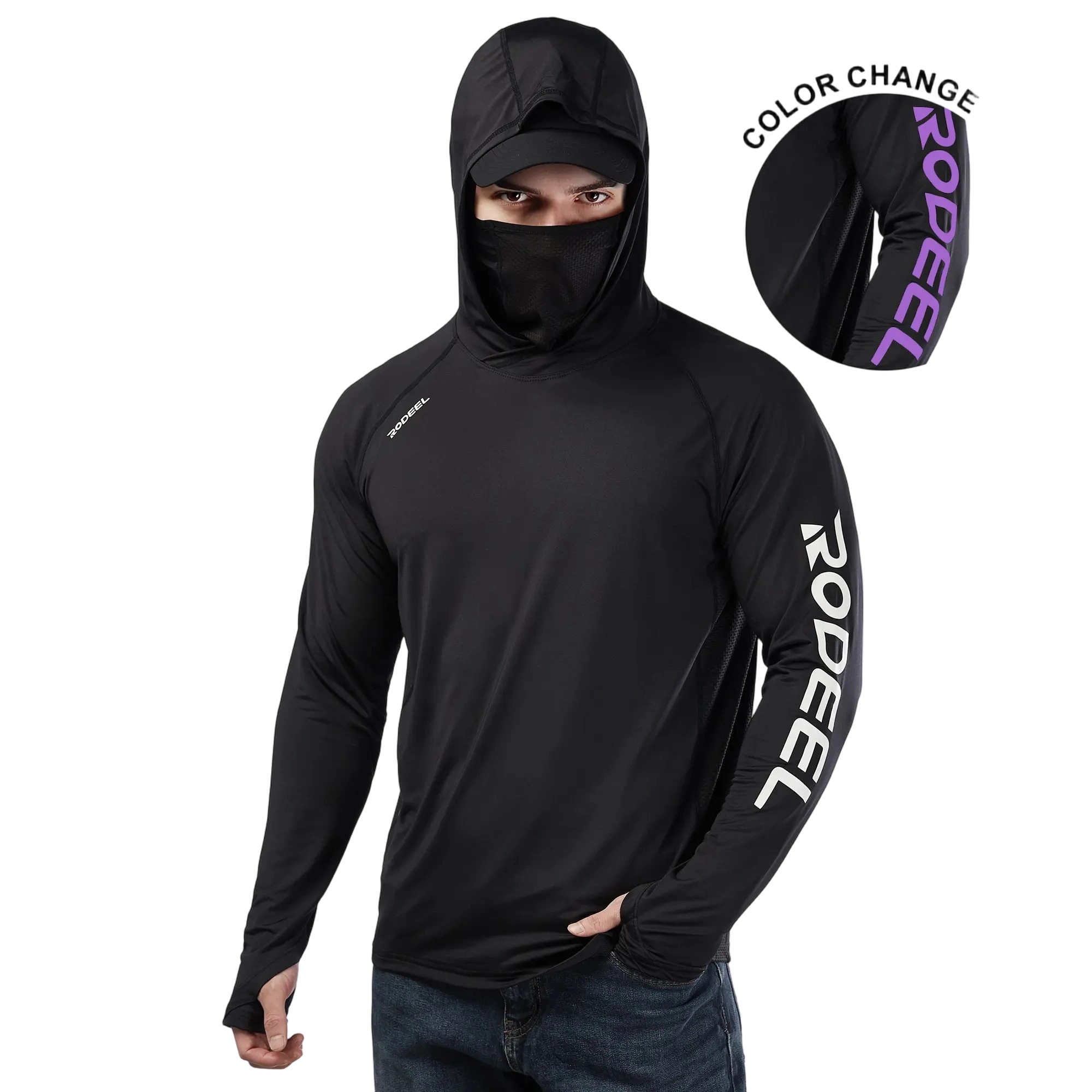 ☀️Men’s UPF 50+ Sun Protection Hoodie with UV Detection