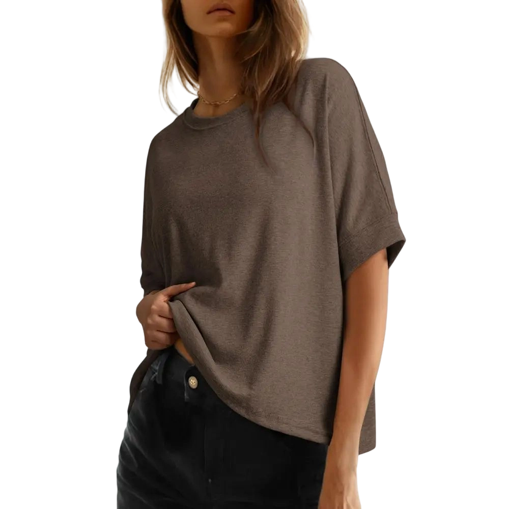 Women's Tops for Women 2026 Loose Oversized Basic Tee Comfortable Soft Fabric Flattering Fit - Womenswear