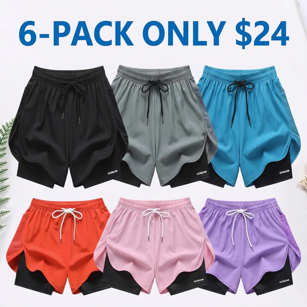 Women's 2-in-1 Quick-Dry Running Shorts