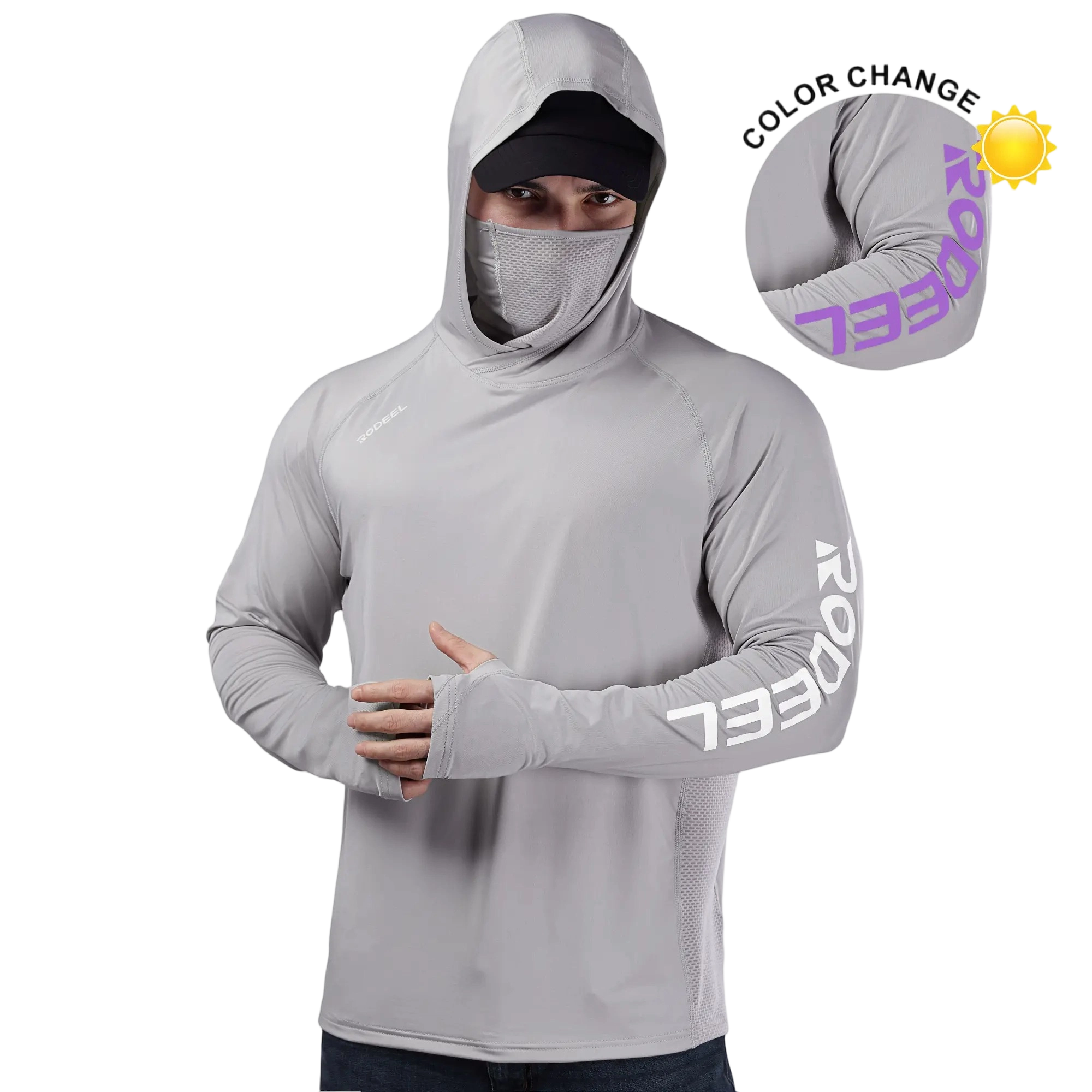 ☀️Men’s UPF 50+ Sun Protection Hoodie with UV Detection