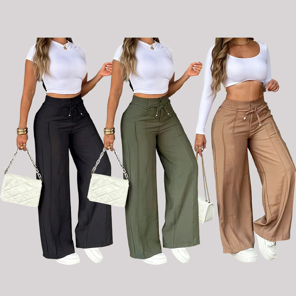 2026 New Women's Wide Leg Casual Pants Trouser