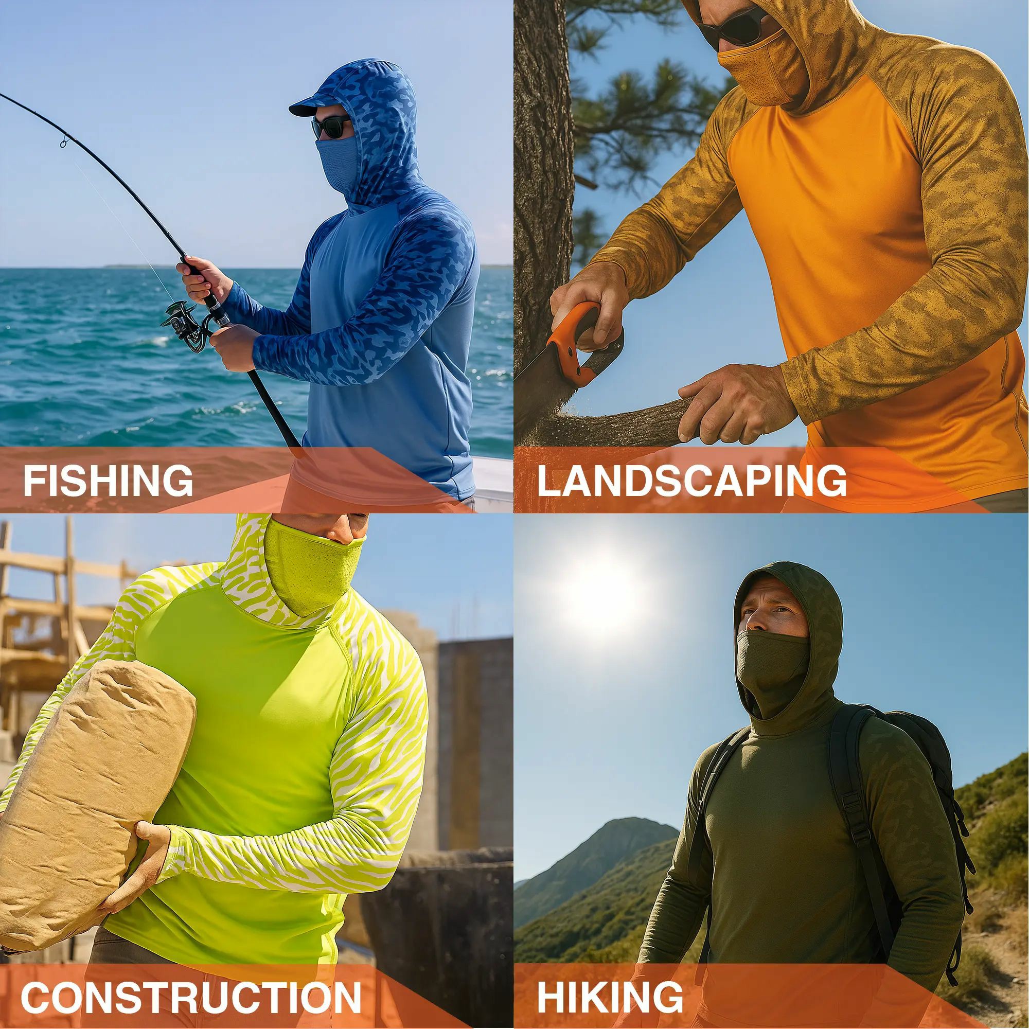 ☀️Men’s UPF 50+ Sun Protection Hoodie with UV Detection