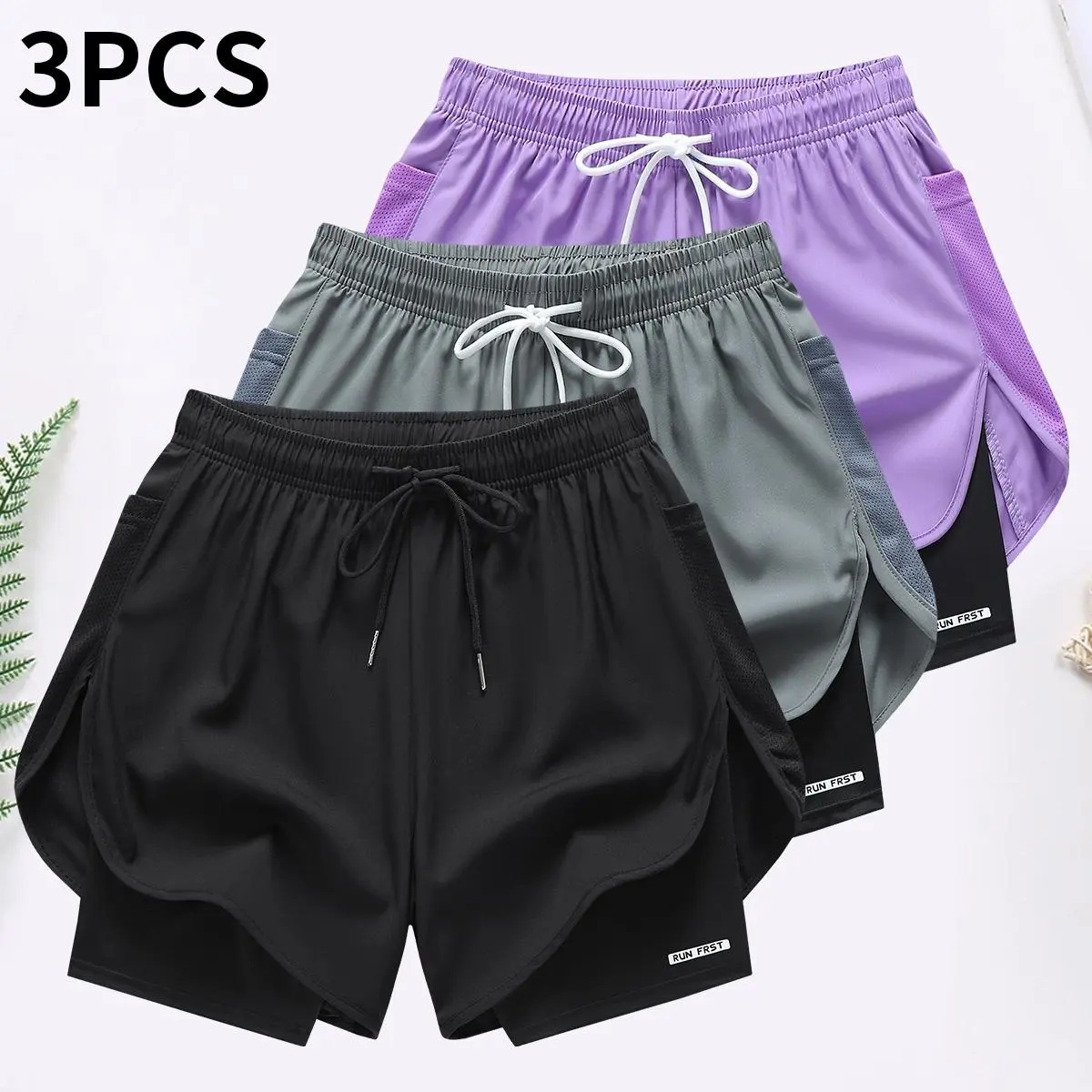 Women's 2-in-1 Quick-Dry Running Shorts