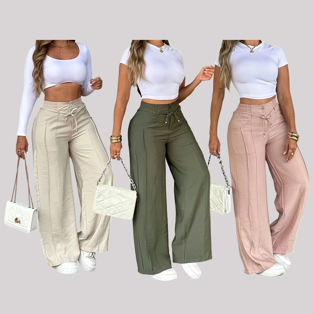 2026 New Women's Wide Leg Casual Pants Trouser