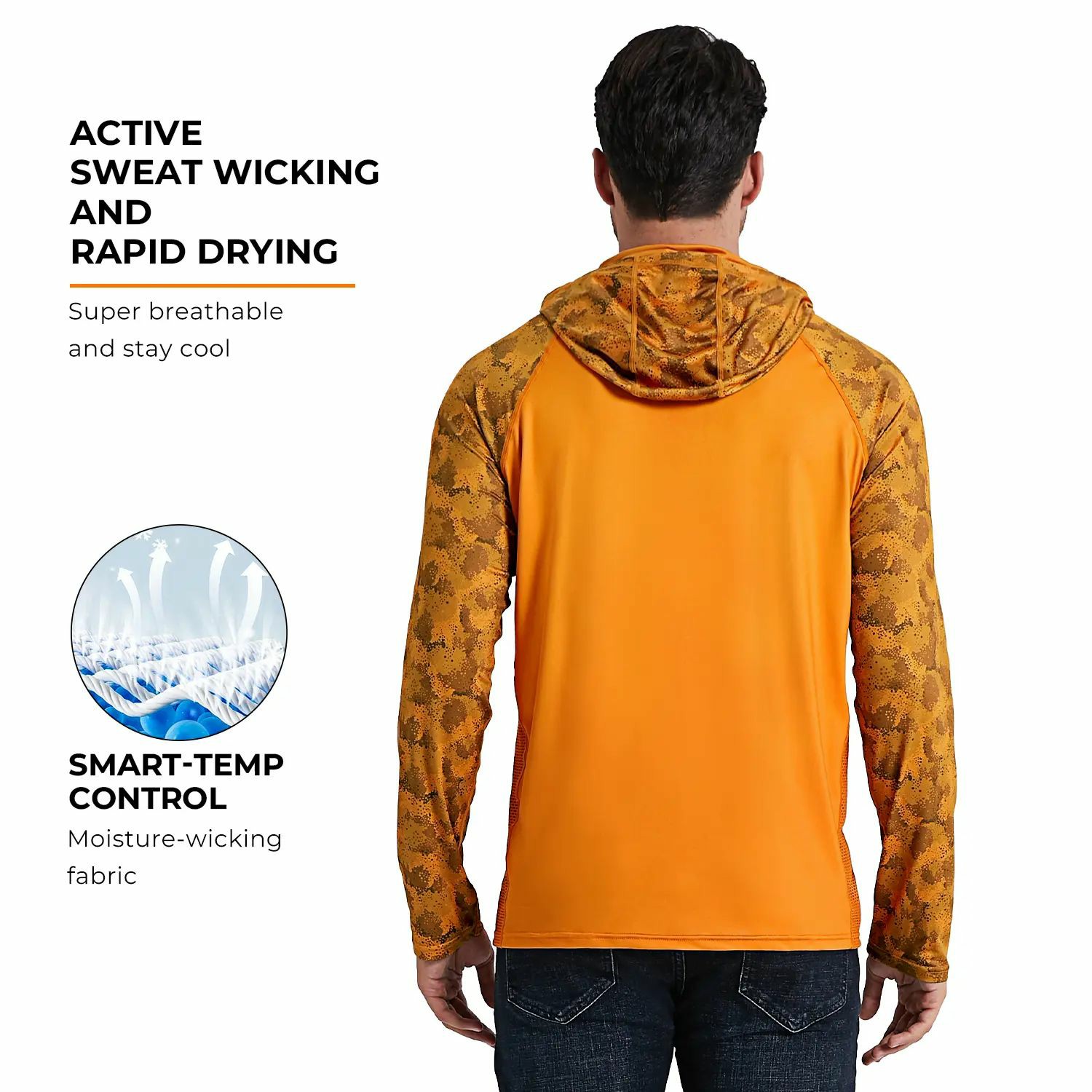 ☀️Men’s UPF 50+ Sun Protection Hoodie with UV Detection