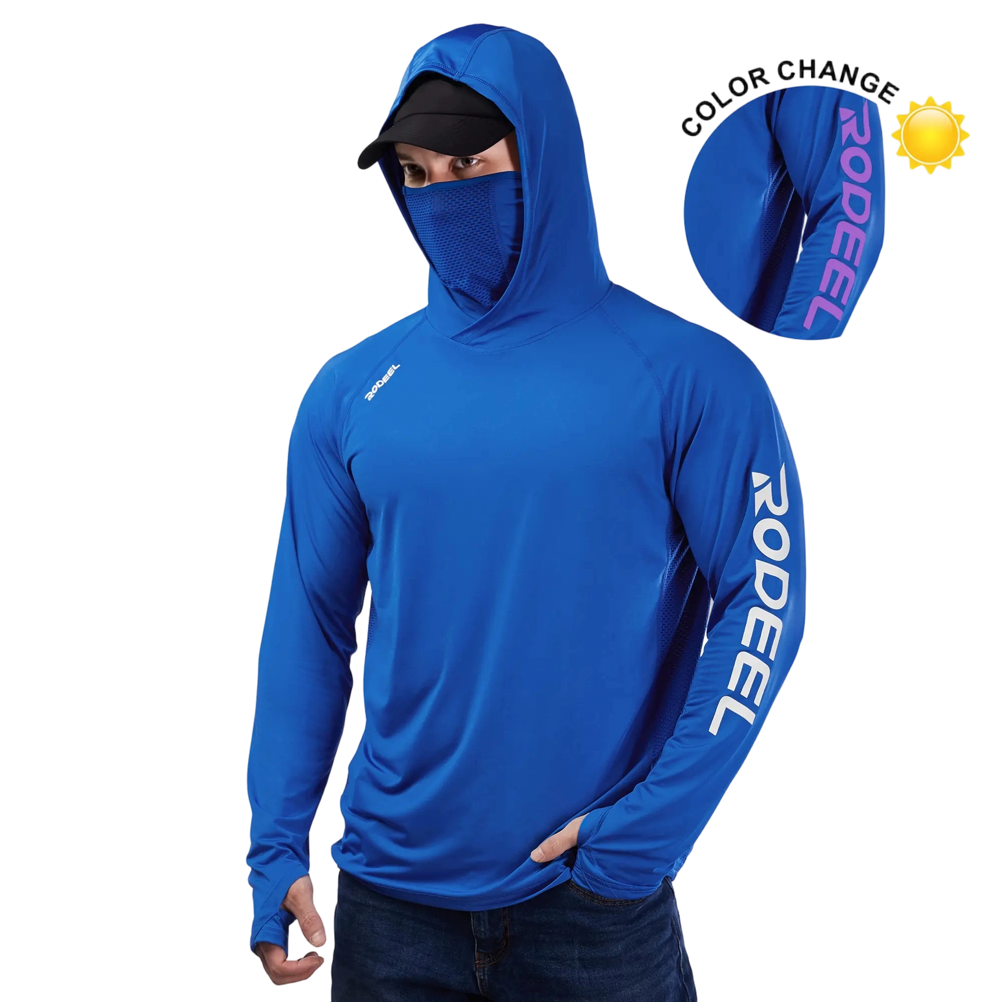 ☀️Men’s UPF 50+ Sun Protection Hoodie with UV Detection