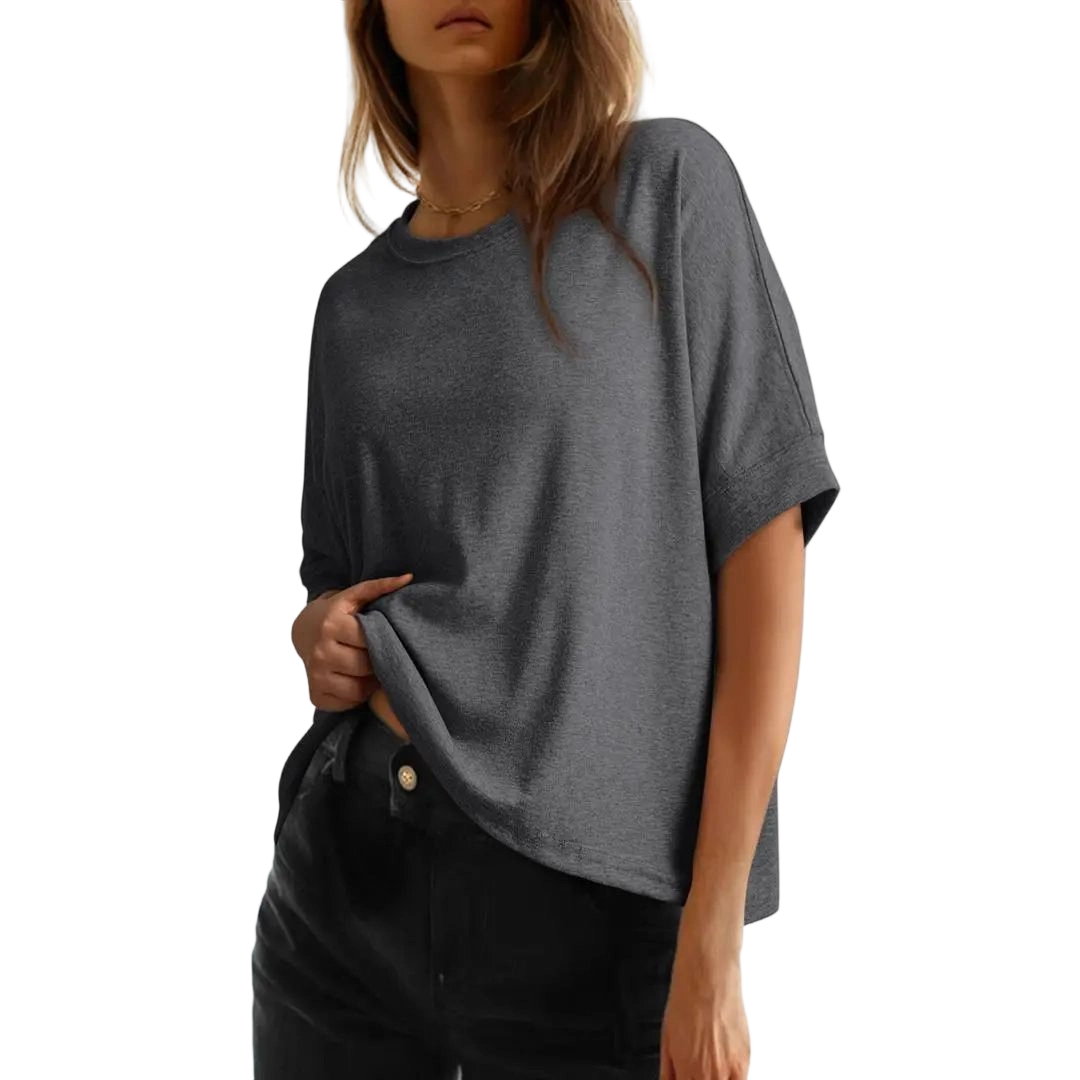 Women's Tops for Women 2026 Loose Oversized Basic Tee Comfortable Soft Fabric Flattering Fit - Womenswear