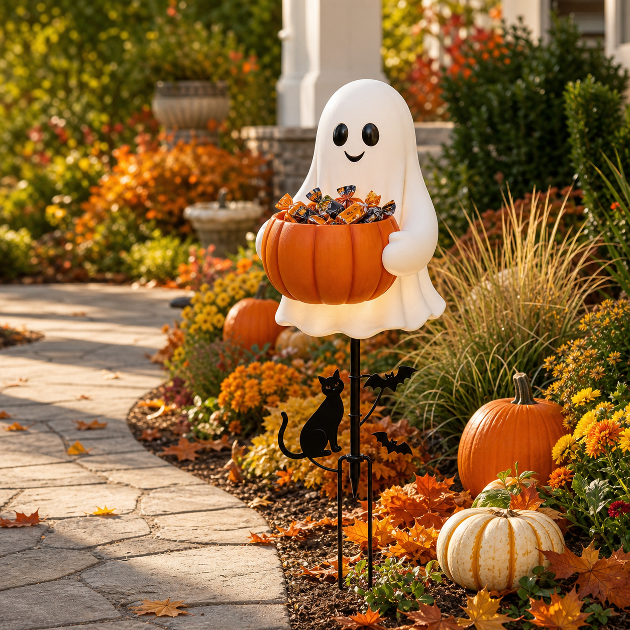 👻🍬 Halloween Ghost Candy Holder Garden Stake🍬👻