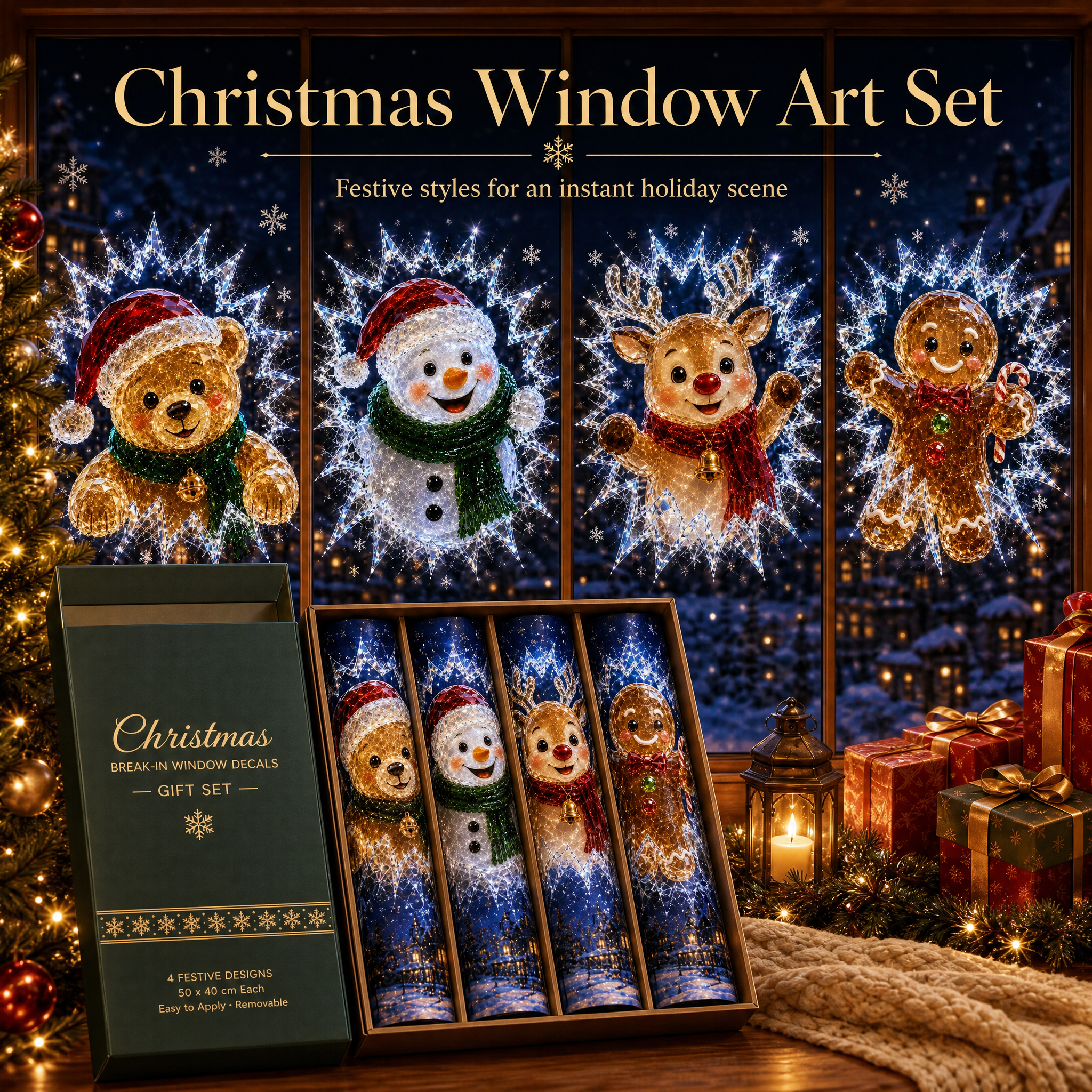 🎅Christmas Sale🎅2026 Christmas Window Decals