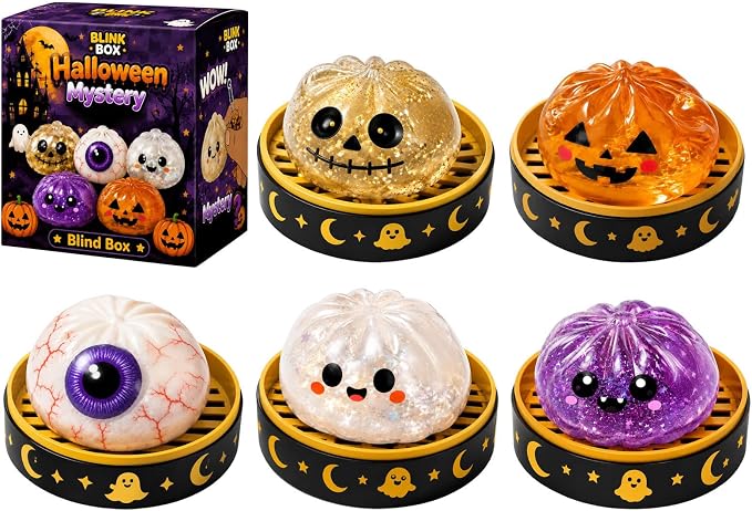 🎃 Halloween Steamed Bun Squishy Mystery Box Toy🔥  