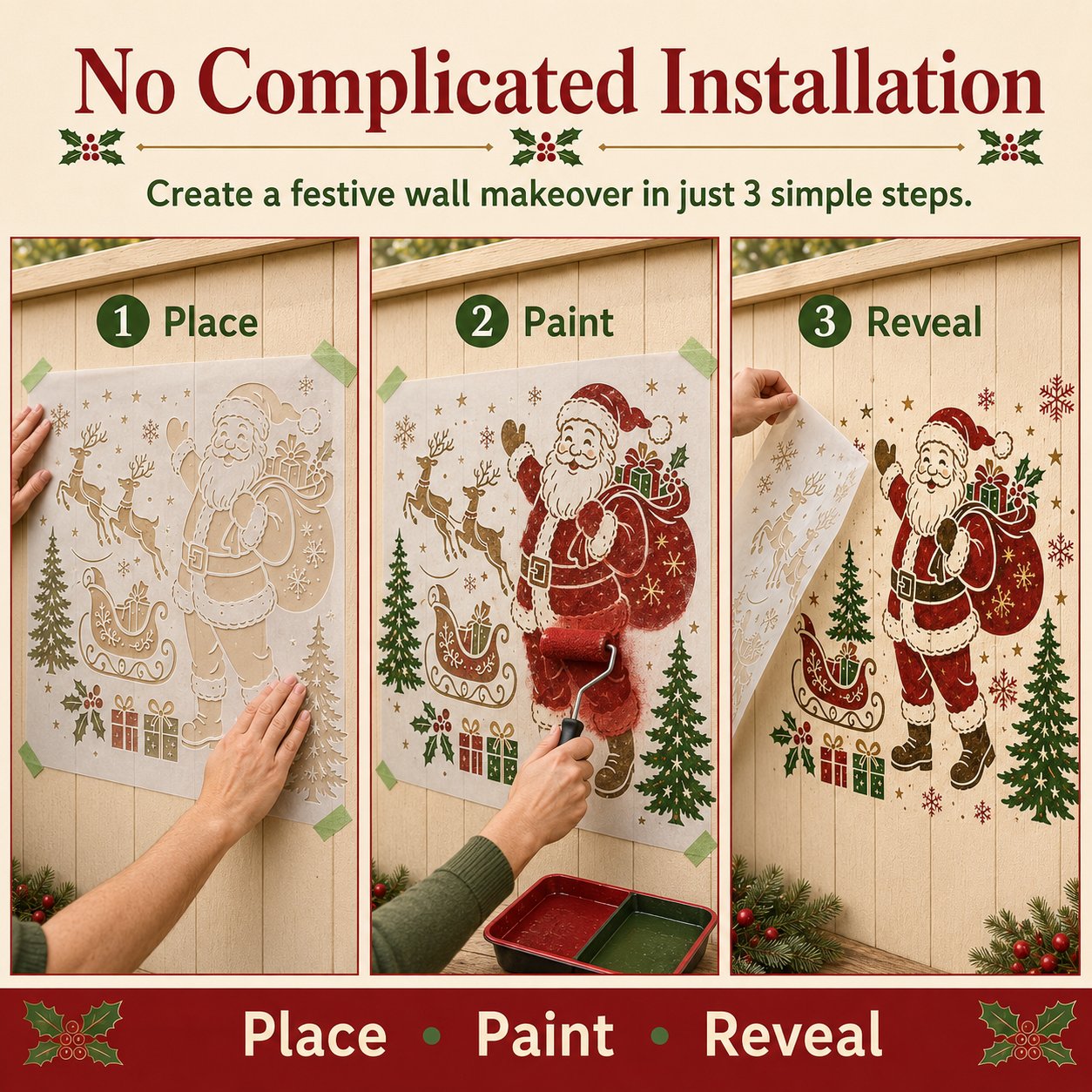 🔥Last Day 50% OFF - 🌿Garden Bloom Wall Stencil Kit | DIY Garden Painting Templates for Every Space