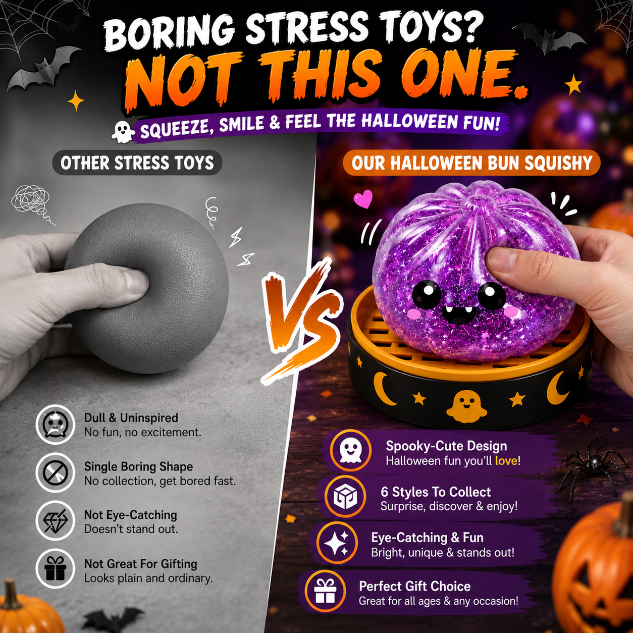Halloween Squishy Toy Comparison