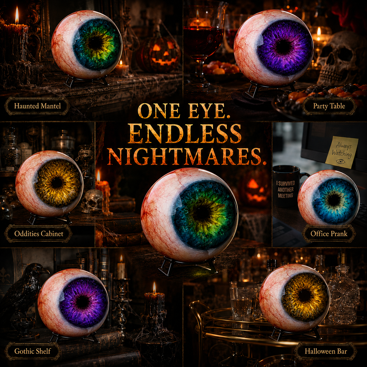 🎃 Halloween Sale — 58% OFF👁️ Halloween Monster Eye Orb – Hyper-Realistic Creepy Eyeball Decor