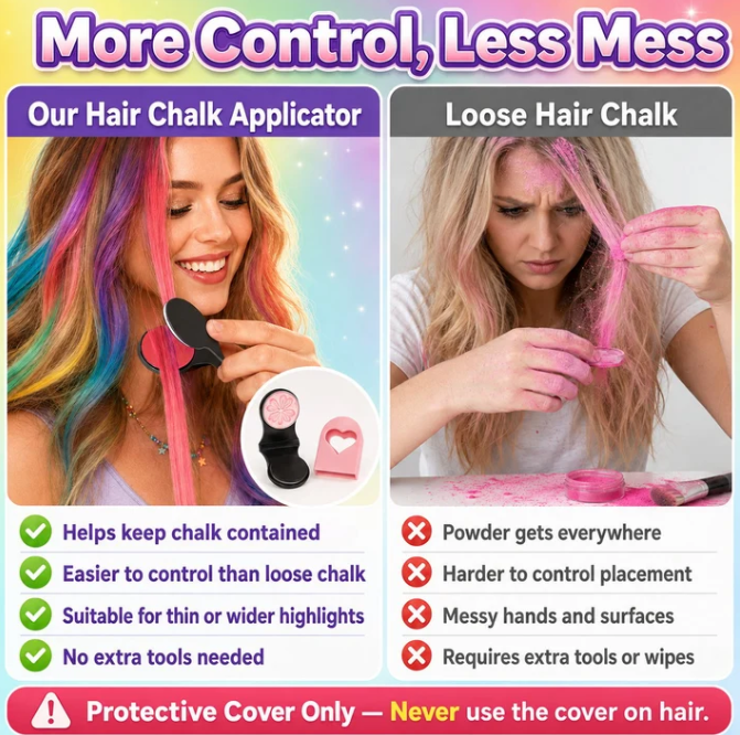 🎁49%OFF🌈12-Color Temporary Hair Chalk Applicator Set