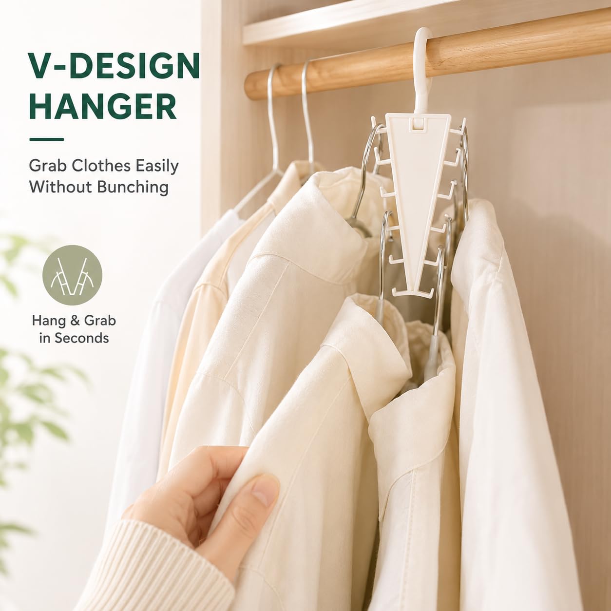 V design clothing organizer