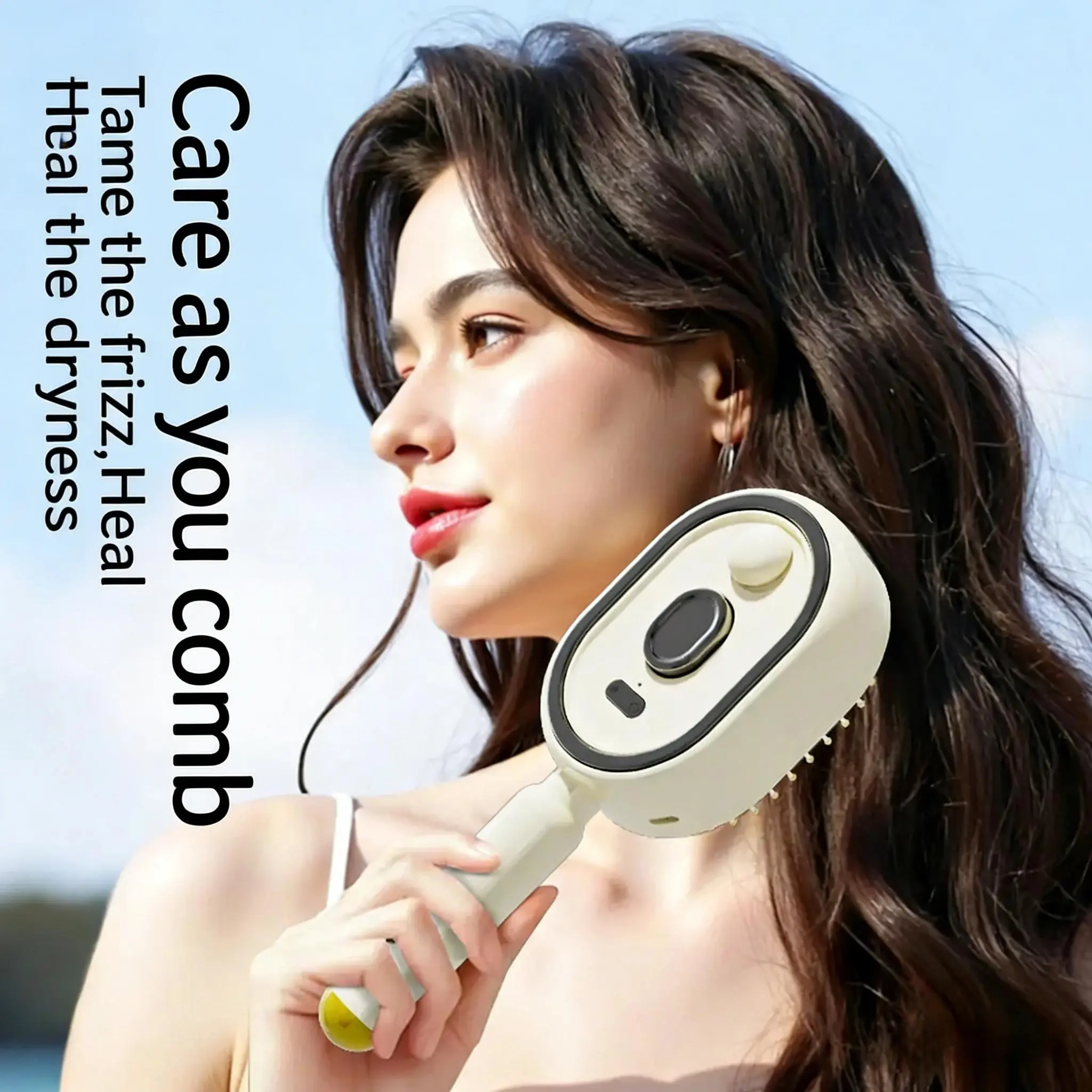 Daily hair refresh with scalp spray comb