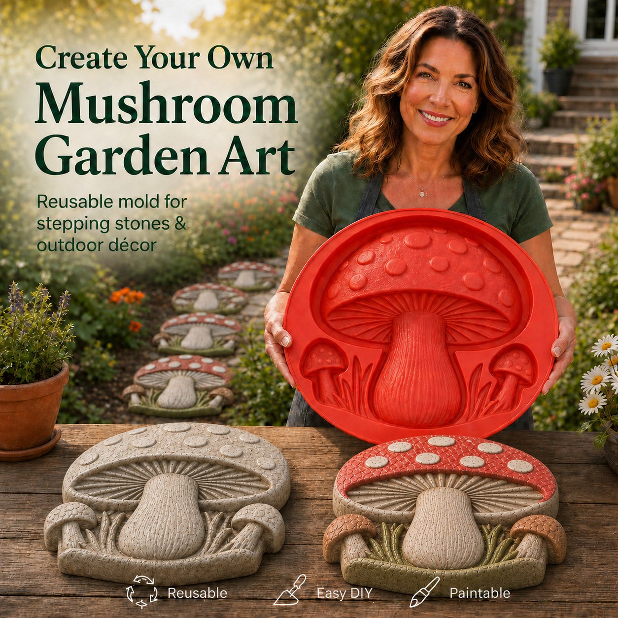 💥 LAST DAY 49% OFF - 🌻 Reusable Sunflower Stepping Stone Mold (📦Buy 3 Free Shipping)