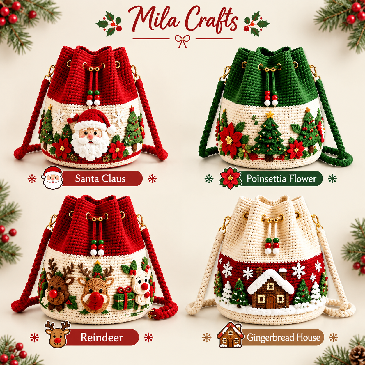❤❤Hand-made Christmas bags