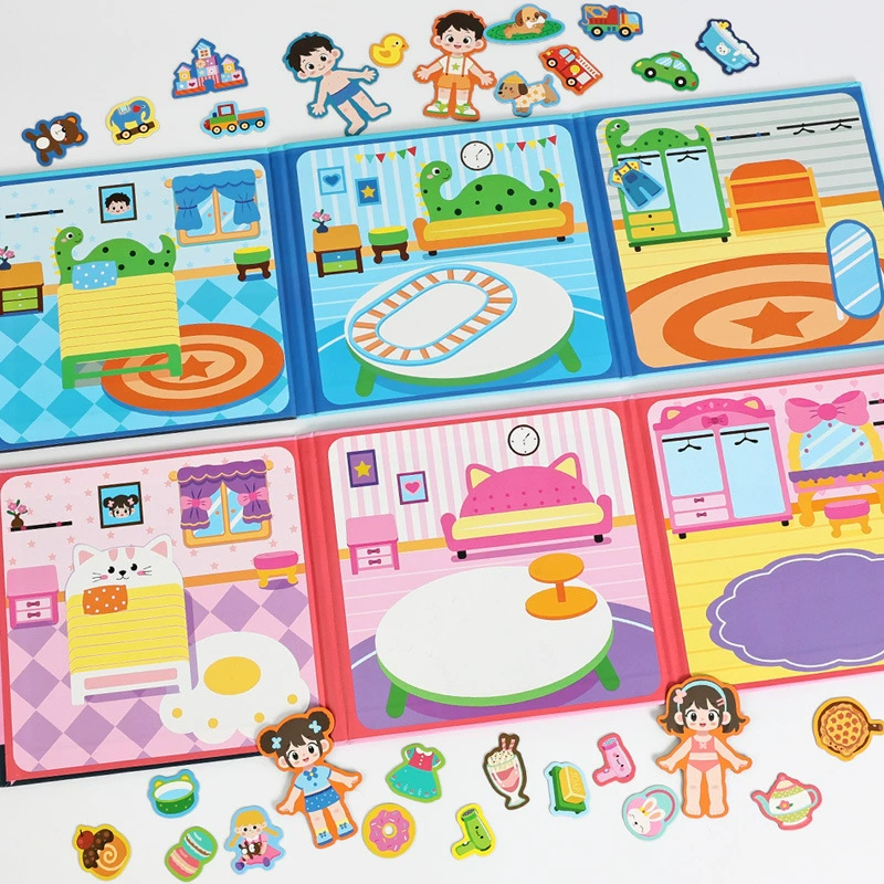 🥳2026 HOT SALE🥳50K+ SOLD!💞Kids Magnetic Quiet Book🧩✨Foldable scenes, magnetic play & educational fun