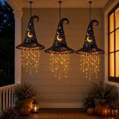 🔮 Lighted Witch Hat Hanging Chime Where Halloween Magic Meets Enchanted Glow