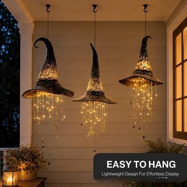 🔮 Lighted Witch Hat Hanging Chime Where Halloween Magic Meets Enchanted Glow