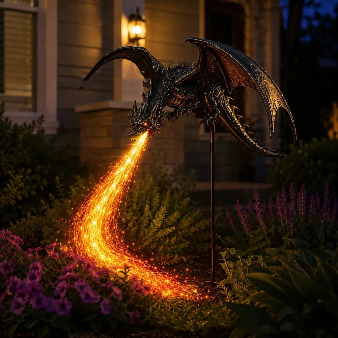 ⏰Limited Stock 50% OFF - 🔥🐲Solar Dragon Fire Garden Light
