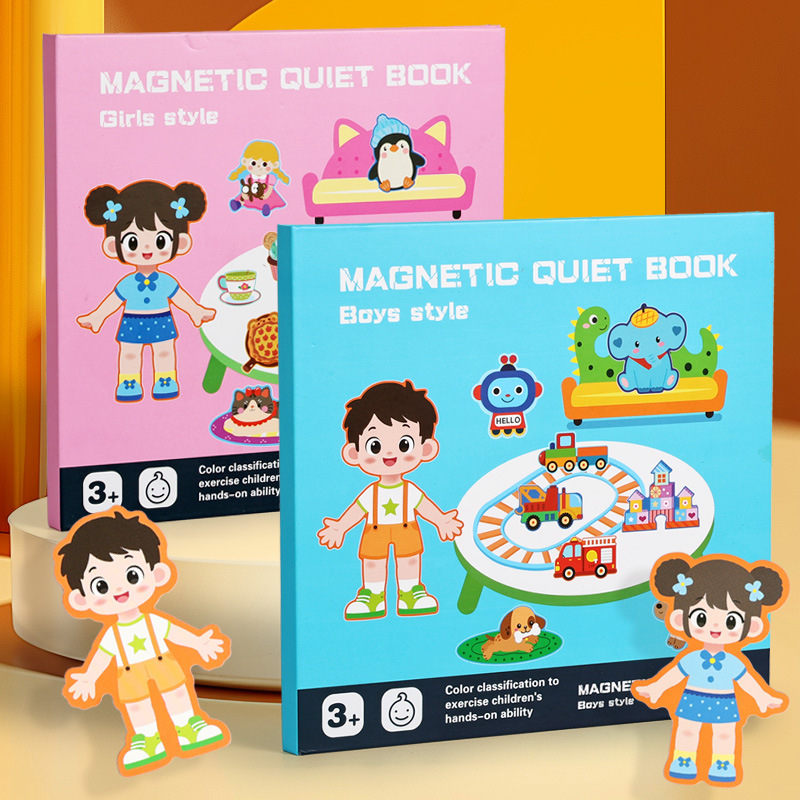 🥳2026 HOT SALE🥳50K+ SOLD!💞Kids Magnetic Quiet Book🧩✨Foldable scenes, magnetic play & educational fun